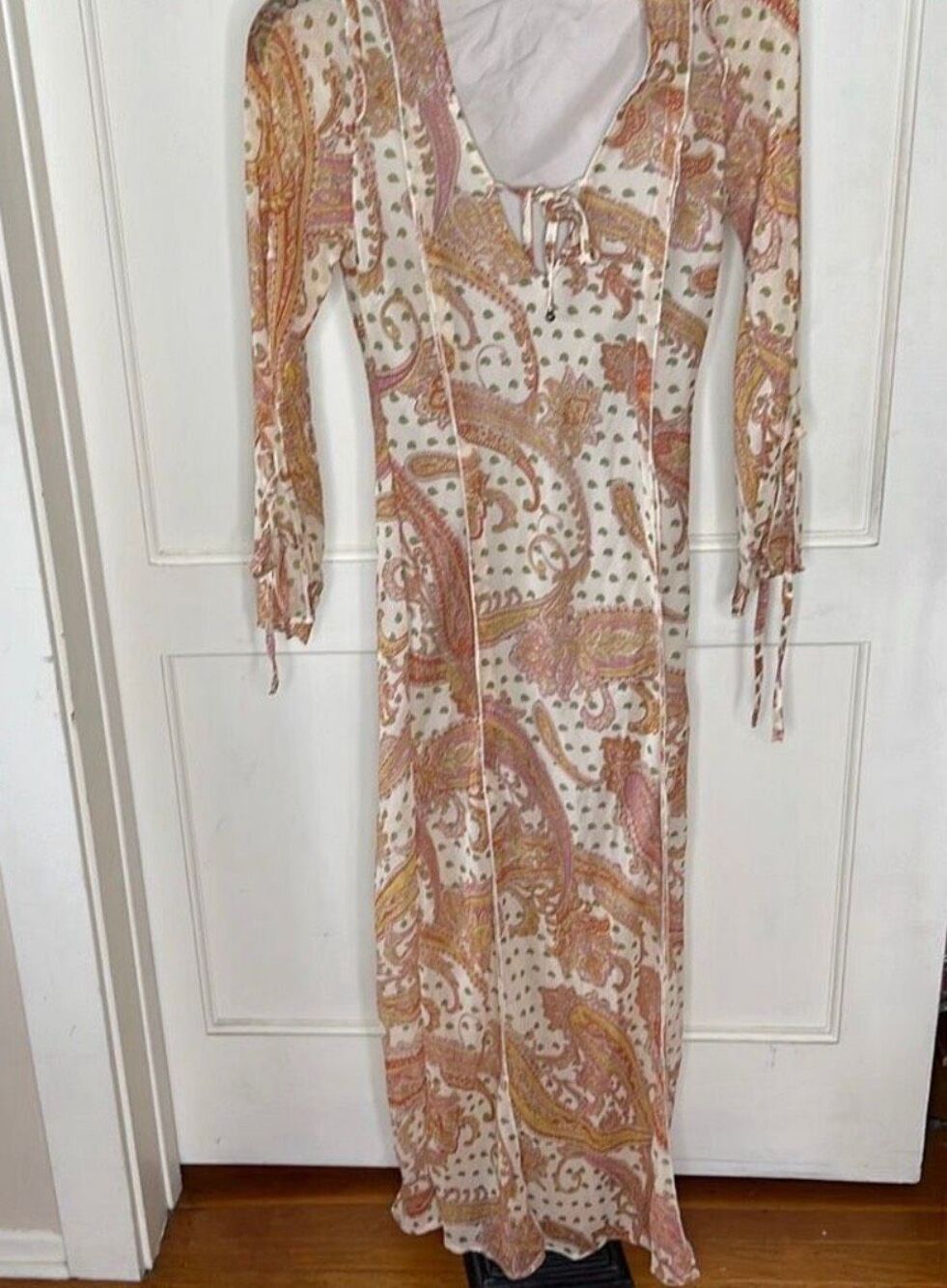 Petal & Pup SIO LONG SLEEVE MIDI DRESS Tan Nwot Size XS